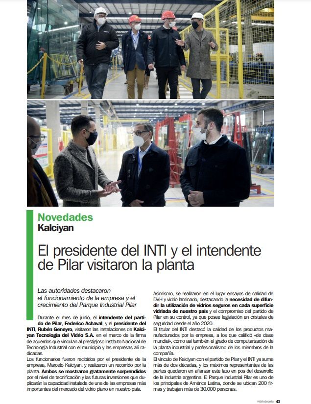 El presidente del INTI y el Intendente de Pilar visitaron la planta